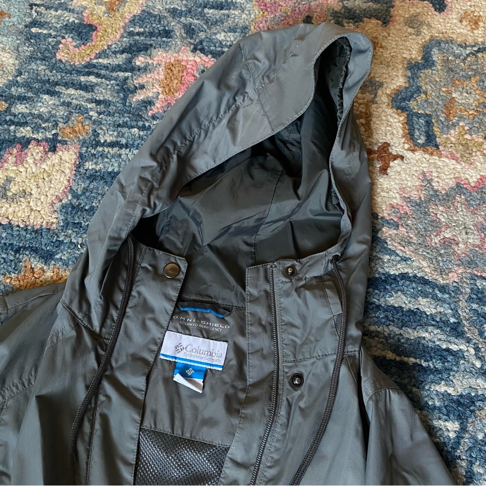 Columbia Hooded Trench Coat in Charcoal Gray - Picture 6 of 13
